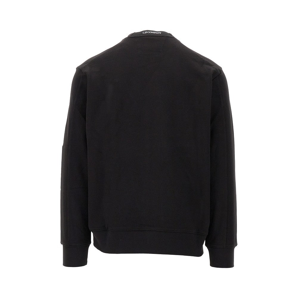 Diagonal raised fleece sweatshirt