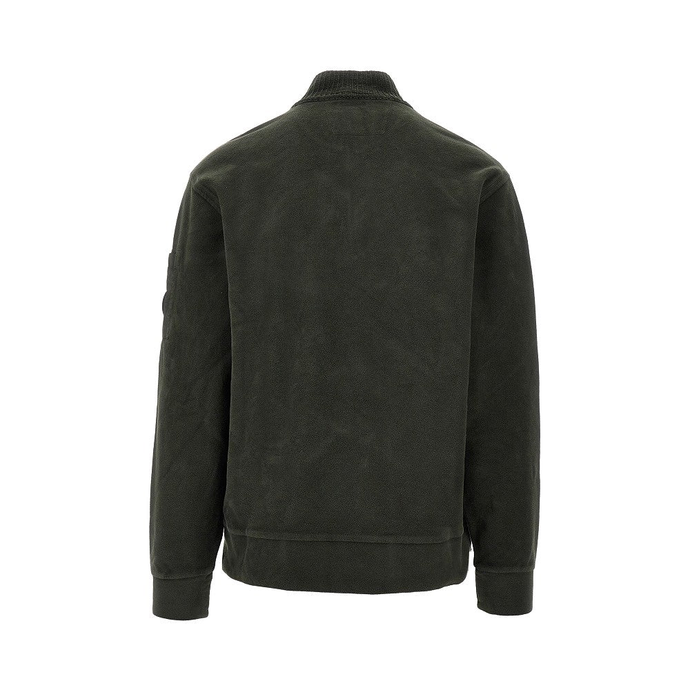 Brushed jersey half-zip sweatshirt