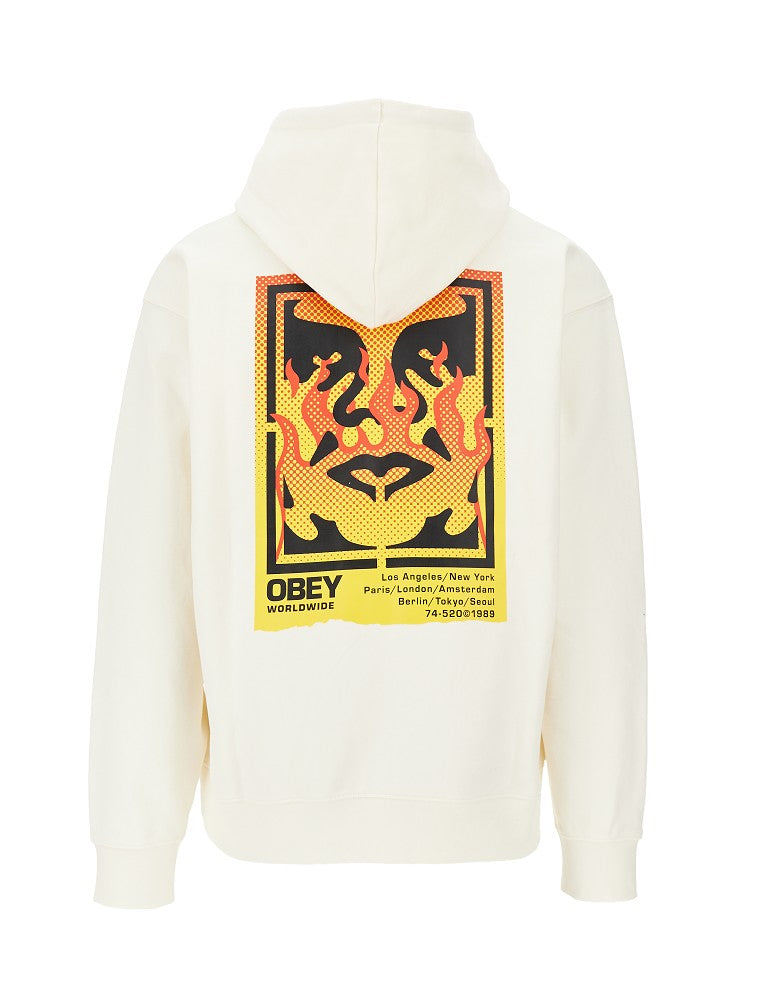 Obey Icon Stencil Flame hoodie