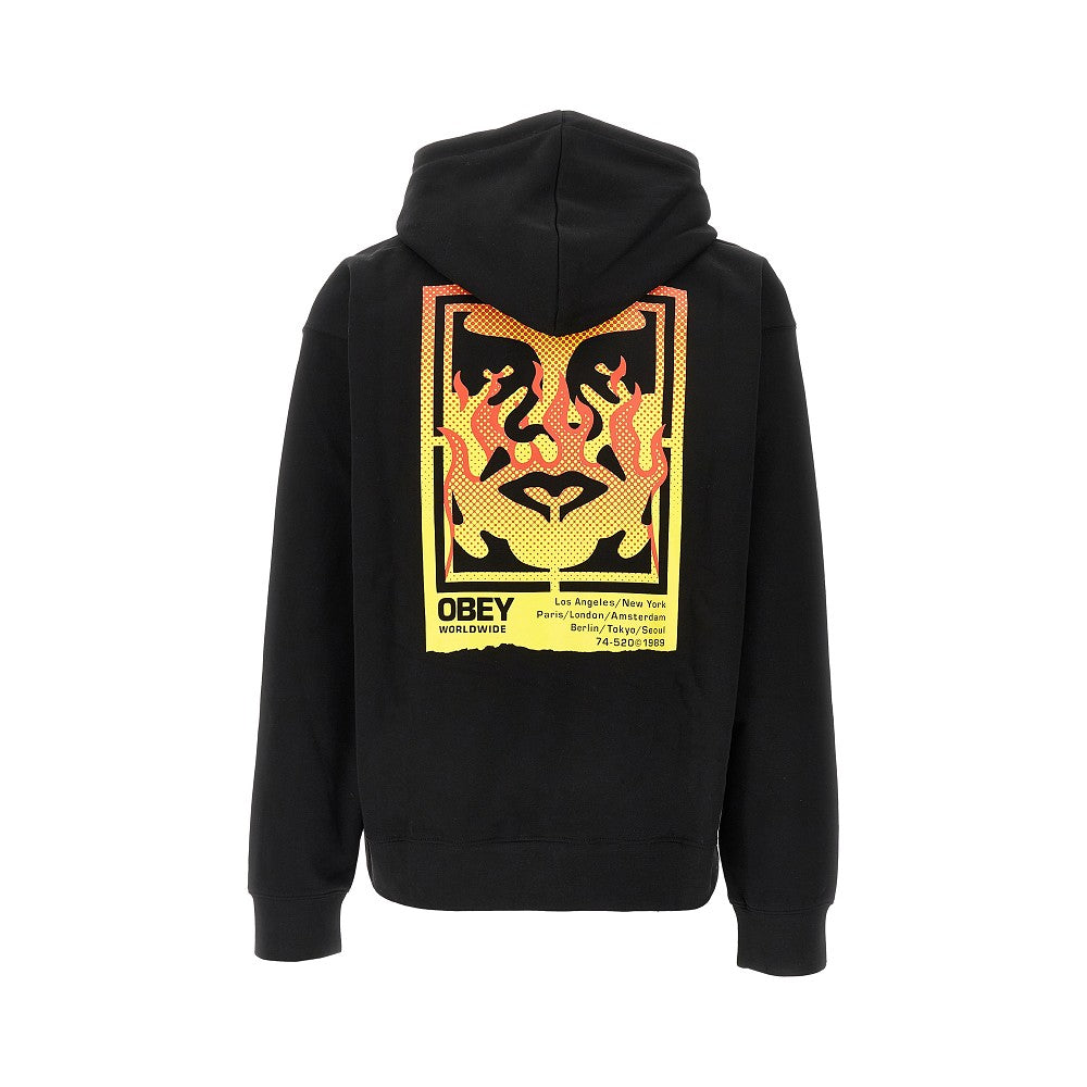 Obey Icon Stencil Flame hoodie