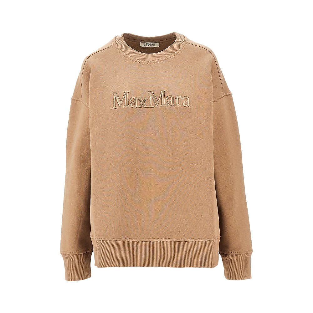 Crewneck sweatshirt with logo embroidery