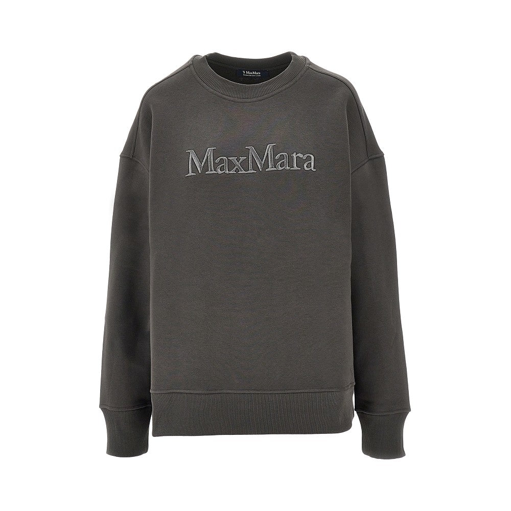 Crewneck sweatshirt with logo embroidery