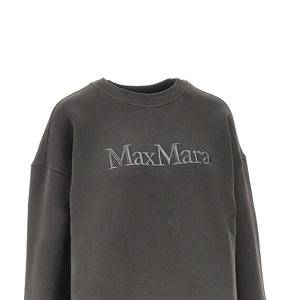 Crewneck sweatshirt with logo embroidery
