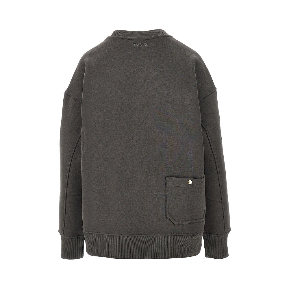 Crewneck sweatshirt with logo embroidery