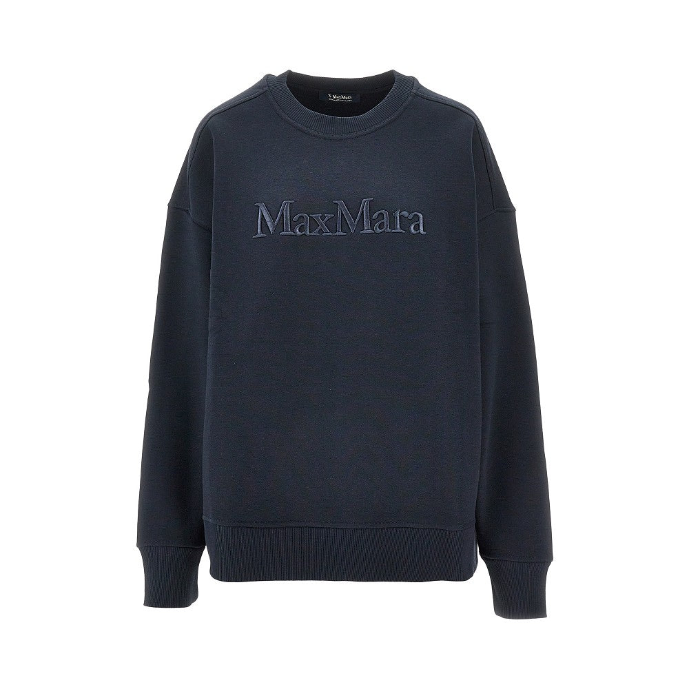 Crewneck sweatshirt with logo embroidery