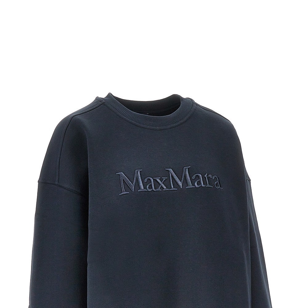 Crewneck sweatshirt with logo embroidery