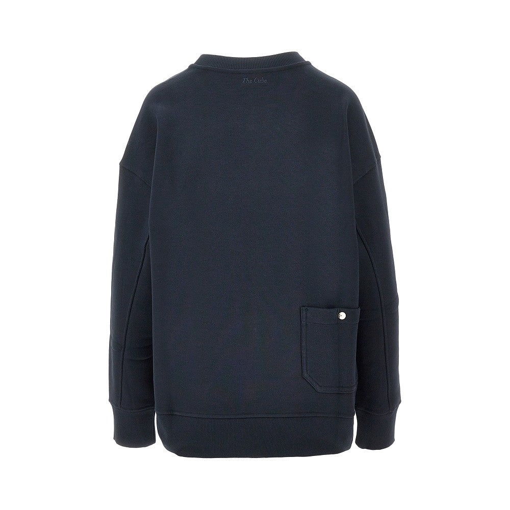 Crewneck sweatshirt with logo embroidery