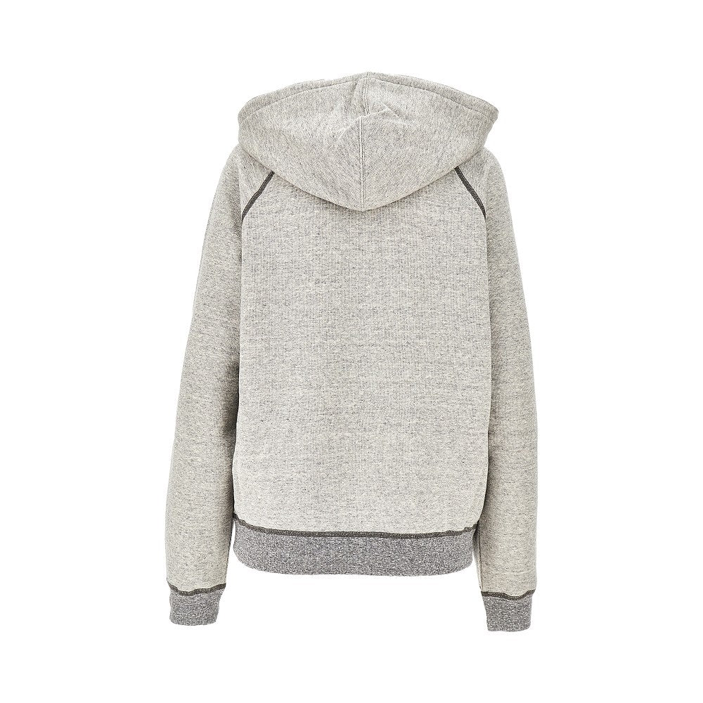 Logo print loose fit hoodie