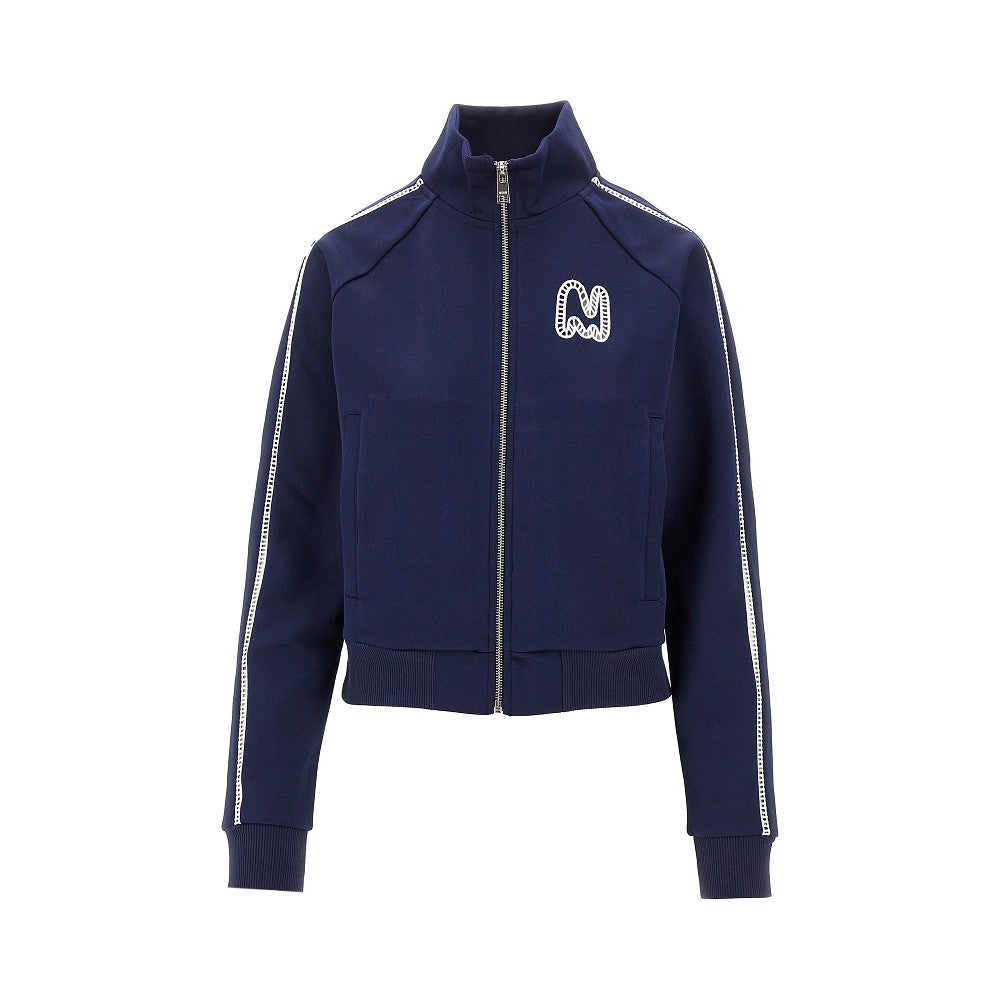 Track jacket con logo ricamato
