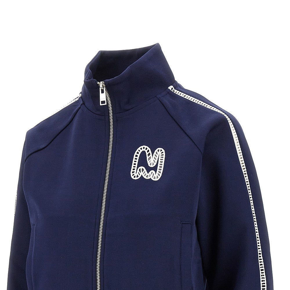 Monogram embroidery track jacket