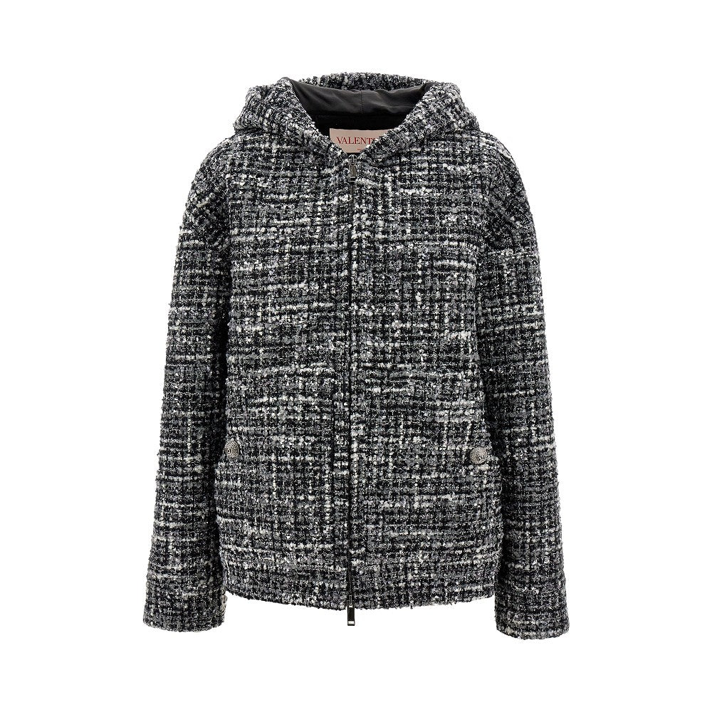 Blouson full-zip in tweed lurex