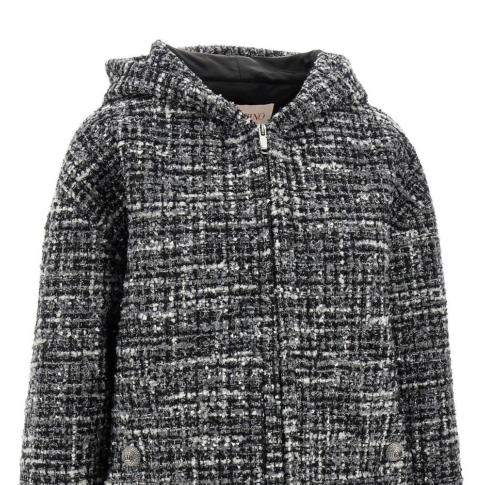 Blouson full-zip in tweed lurex