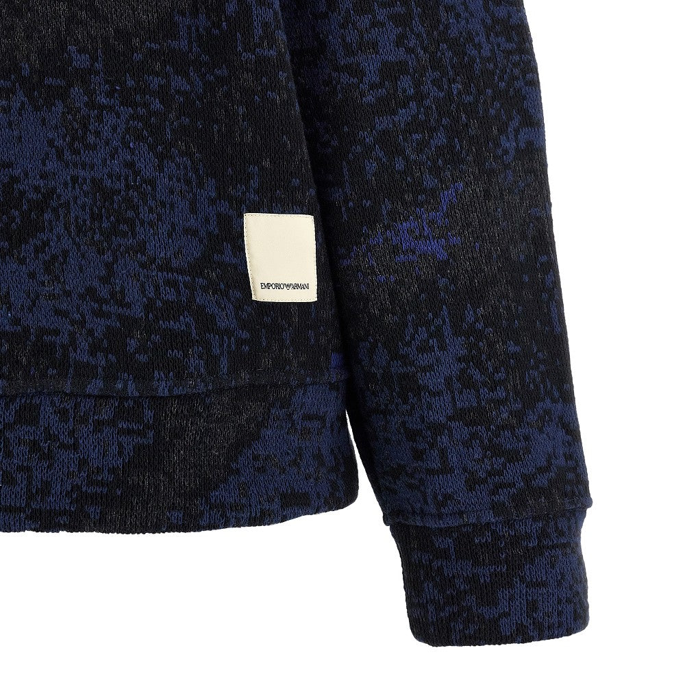 Pullover in misto cotone con cappuccio ASV