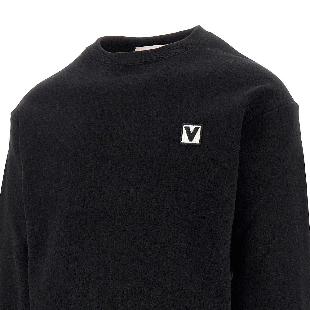 'Chez Valentino' patch crewneck sweatshirt
