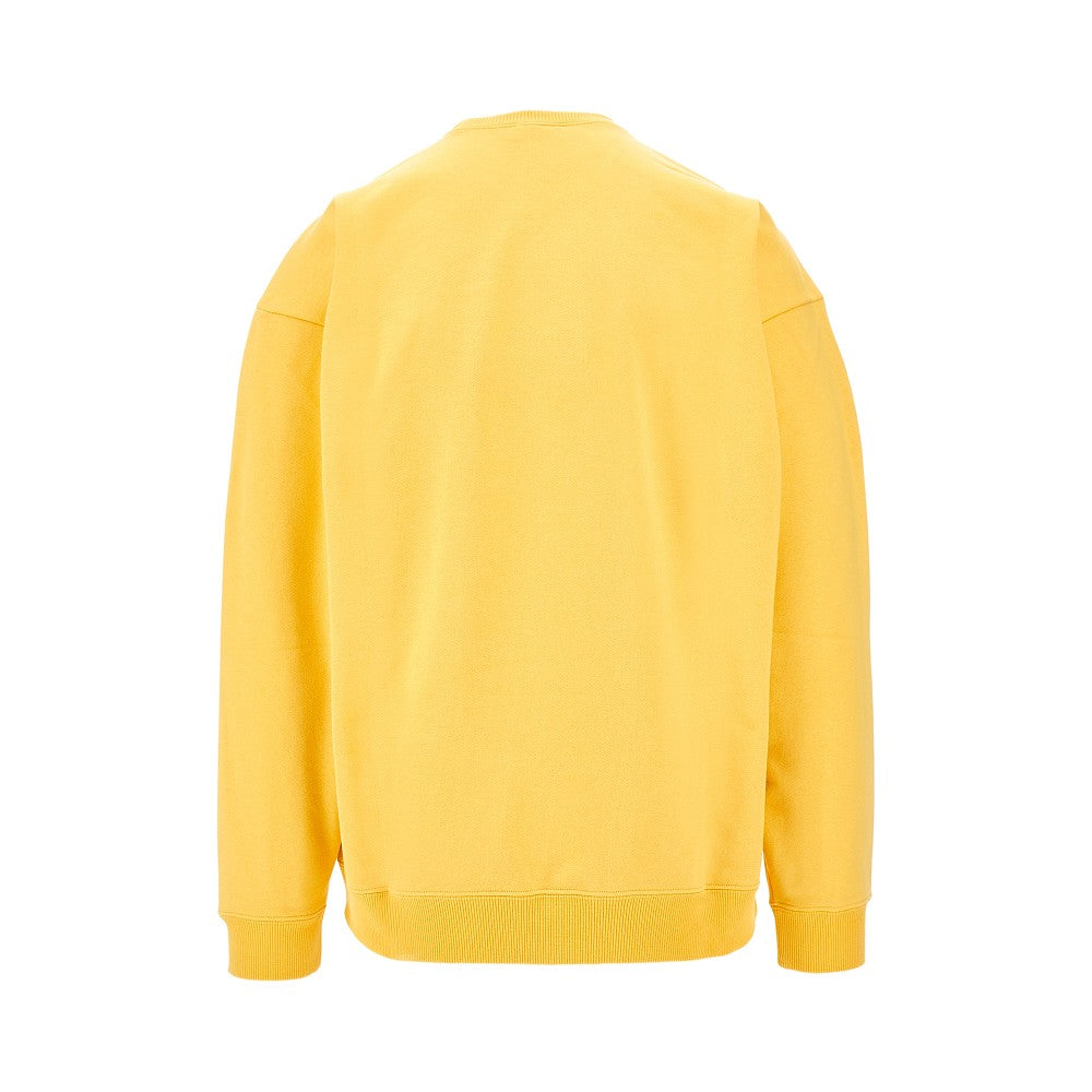 Felpa girocollo con ricamo logo