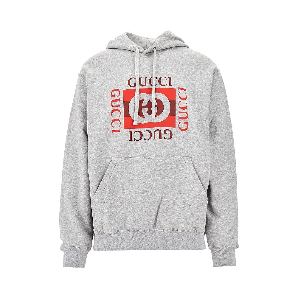 Felpa con stampa 'Gucci Incrocio GG'
