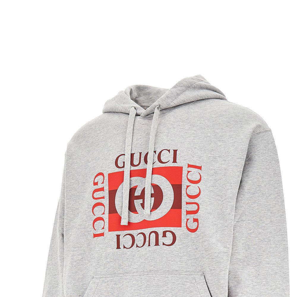 Felpa con stampa 'Gucci Incrocio GG'