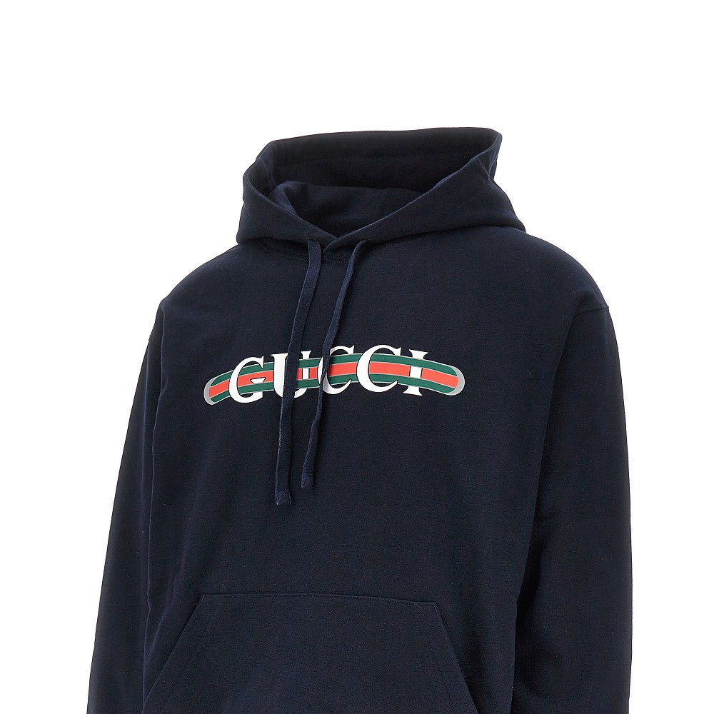 Logo print hoodie
