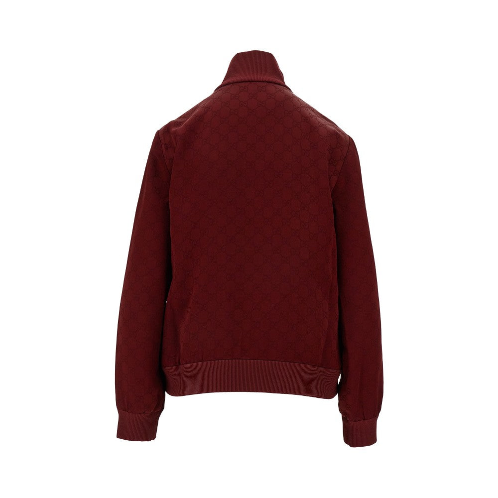 Felpa full-zip in jacquard GG