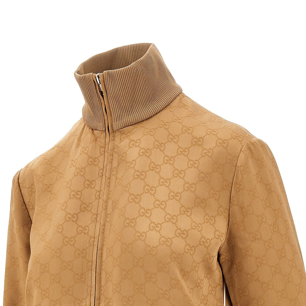 Felpa full-zip in jacquard GG