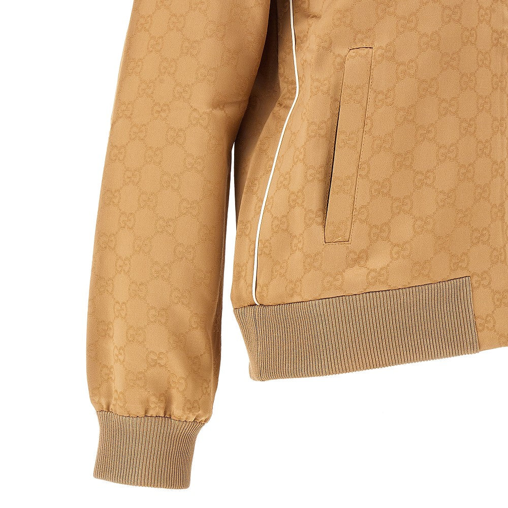 Felpa full-zip in jacquard GG