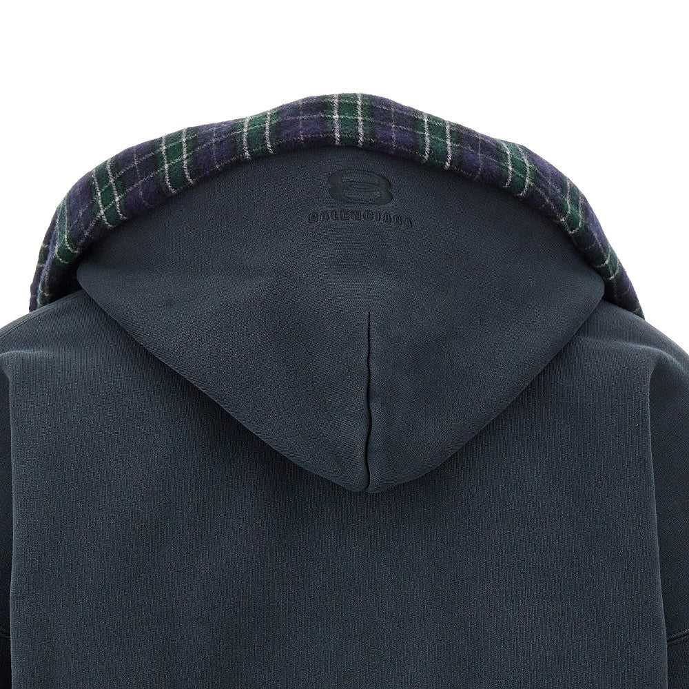 Oversized full-zip hoodie with scarf