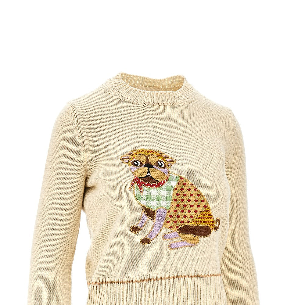 'le Chien de la Maison' embroidered sweater
