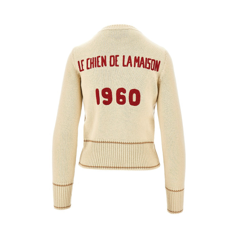 'le Chien de la Maison' embroidered sweater