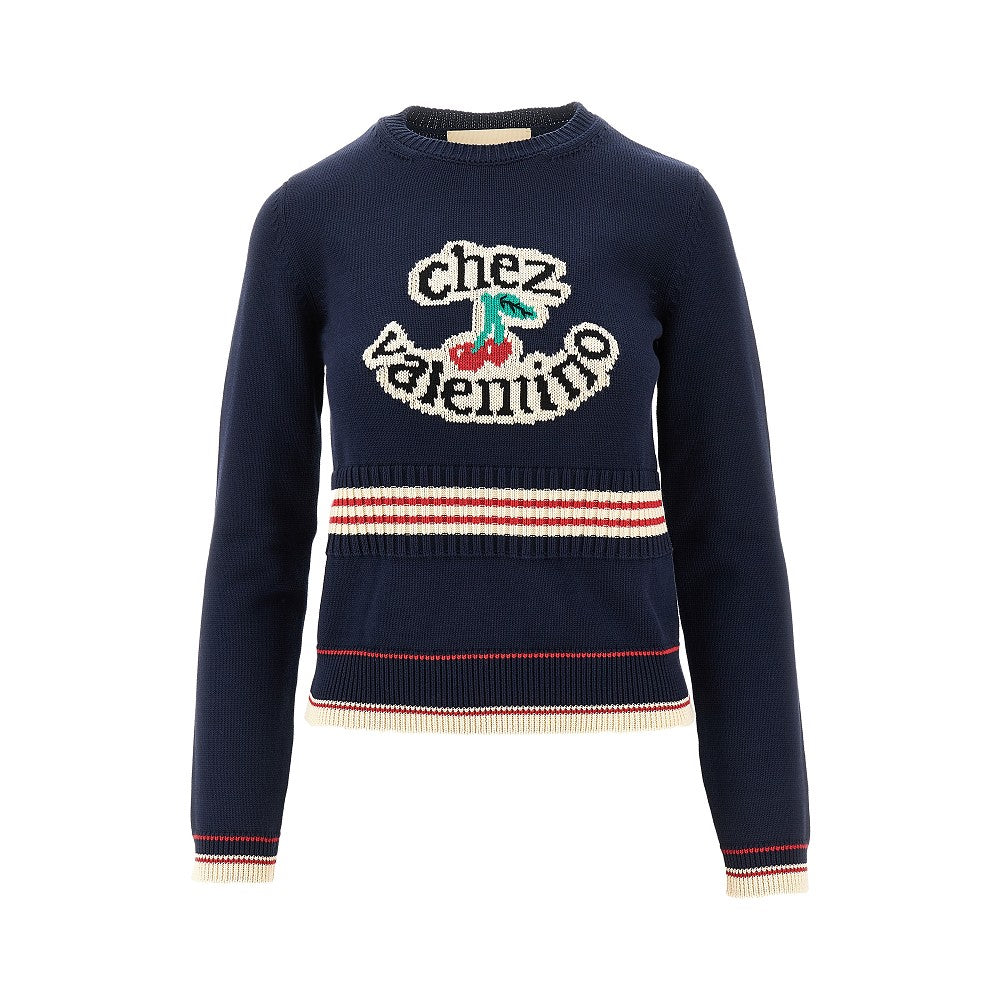 Pullover con intarsio 'Chez Valentino'