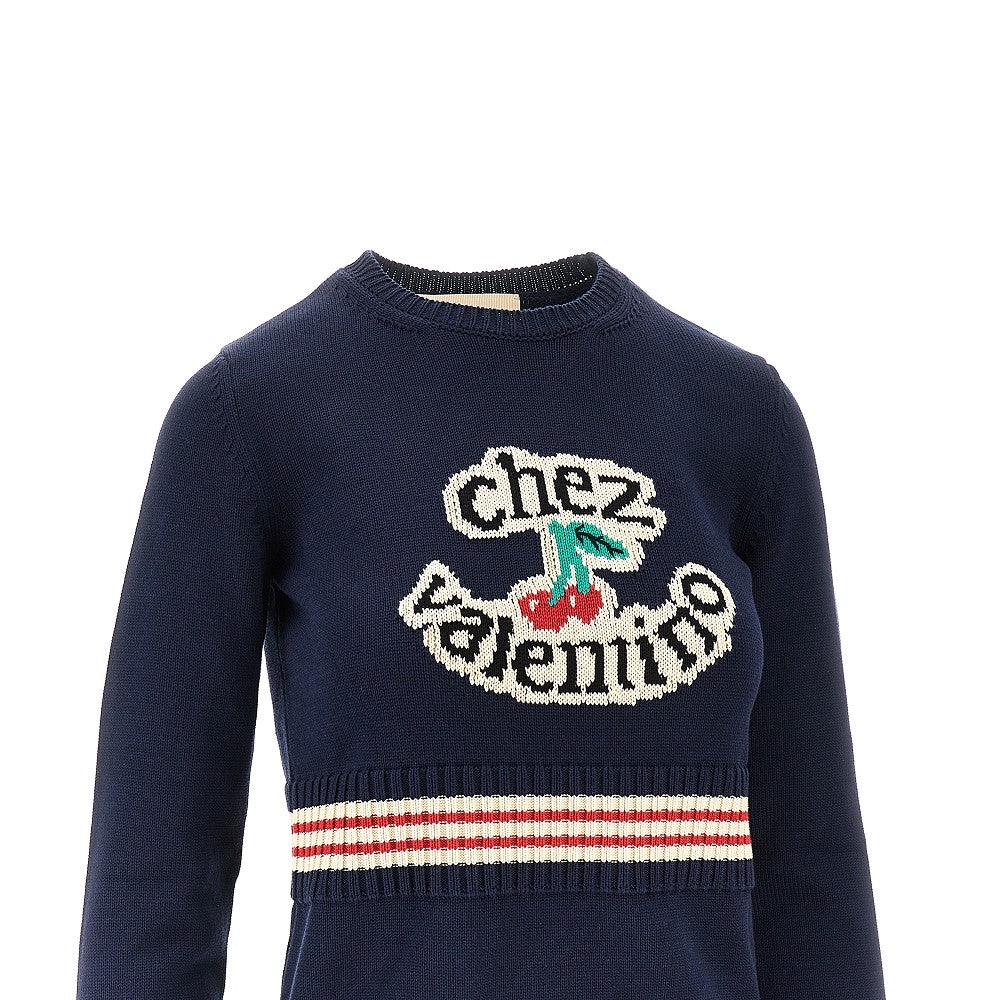 Pullover con intarsio 'Chez Valentino'