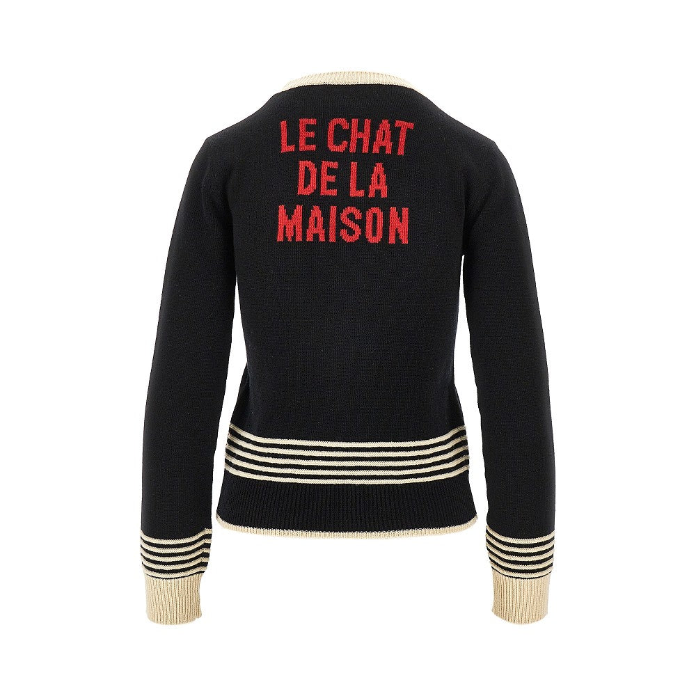 'Le Chat de la Maison' embroidered sweater