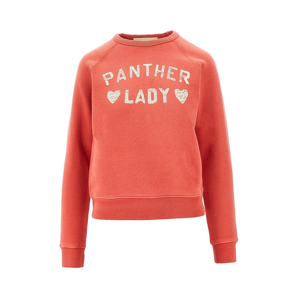 Felpa girocollo con stampa 'Panther Lady'
