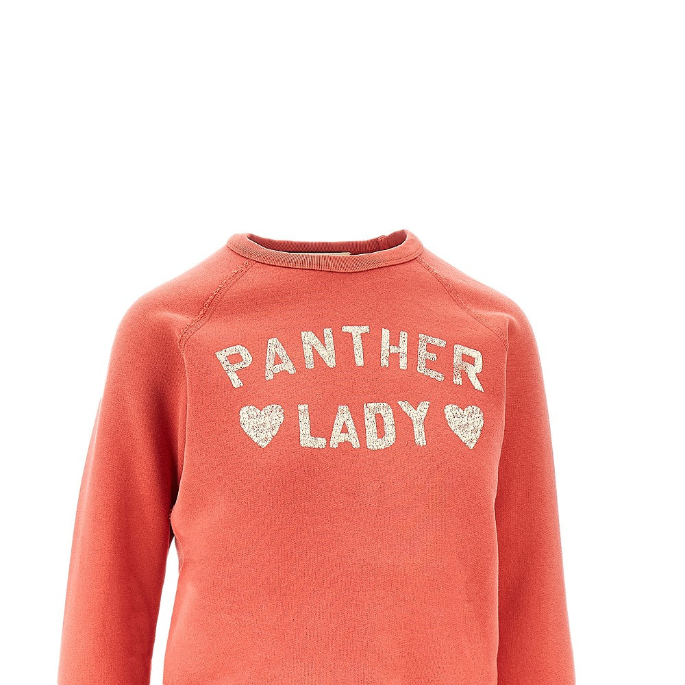Felpa girocollo con stampa 'Panther Lady'