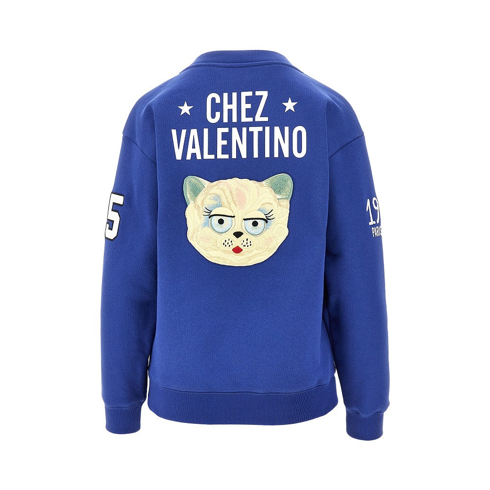 Felpa con scollo a V 'Le Chat De La Maison'