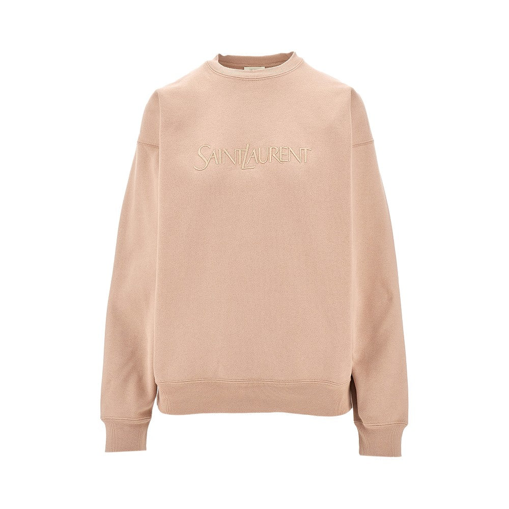 Logo embroidery crewneck sweatshirt