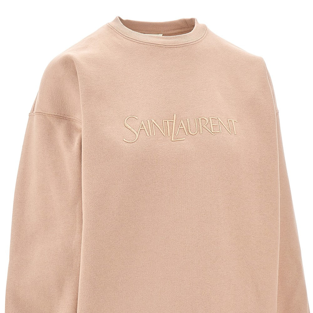 Logo embroidery crewneck sweatshirt