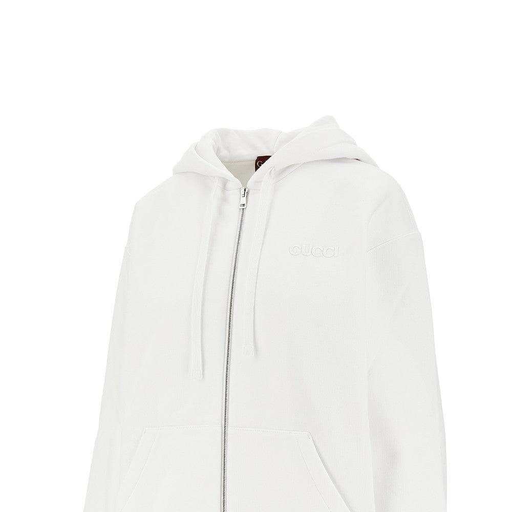 Full-zip hoodie with Web detail