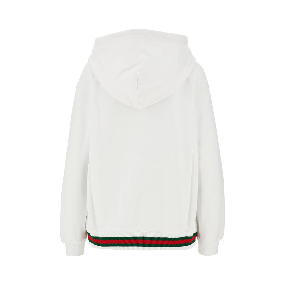 Full-zip hoodie with Web detail