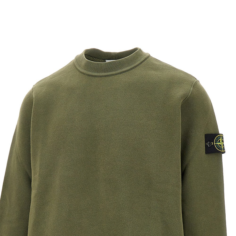 Logo badge organic cotton sweatshirt