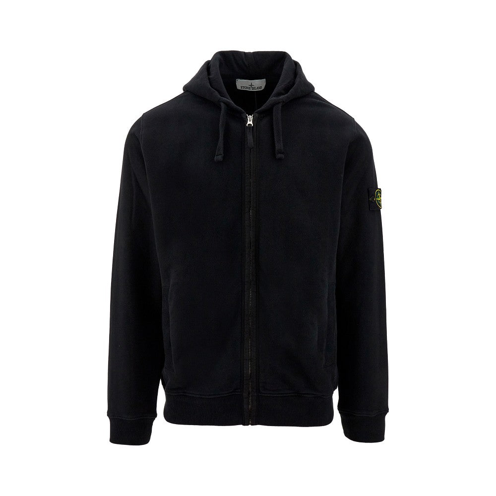 Organic cotton full-zip hoodie