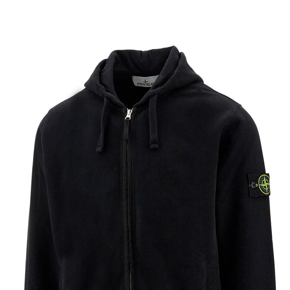 Organic cotton full-zip hoodie
