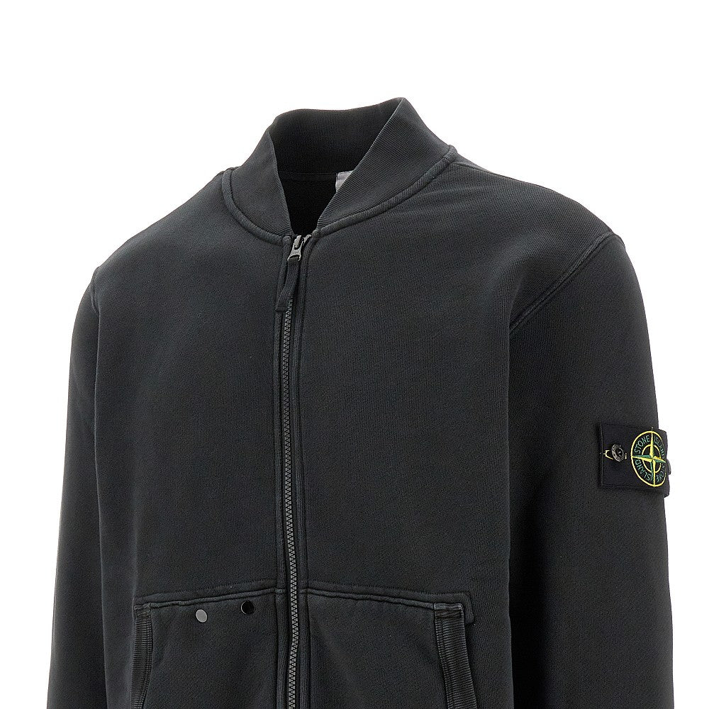 Organic cotton full-zip sweatshirt