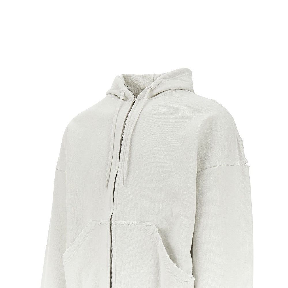 'Security Tape' print full-zip hoodie