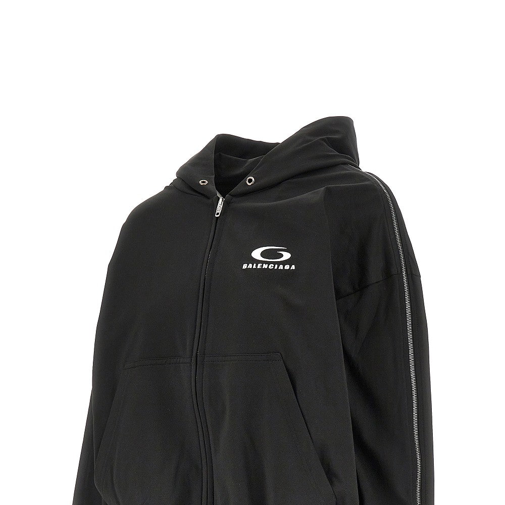Track jacket con zip laterali