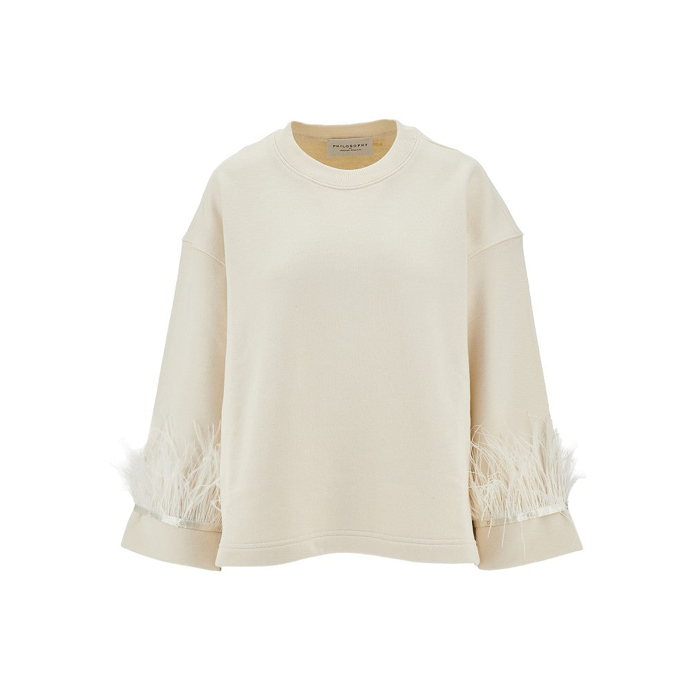 Felpa Loose Fit con piume