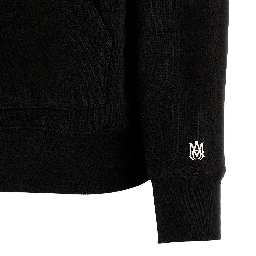 Felpa con patch logo in pelle