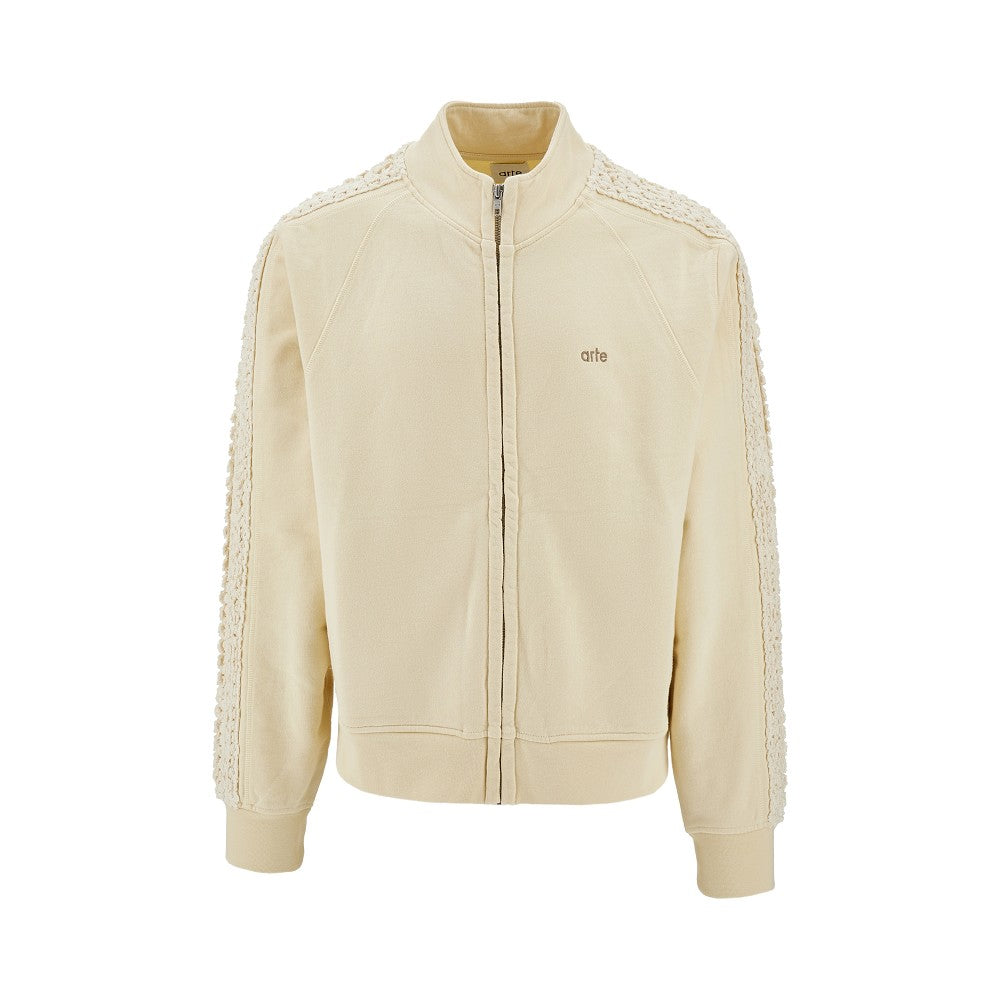 'Flower Tape' full-zip sweatshirt