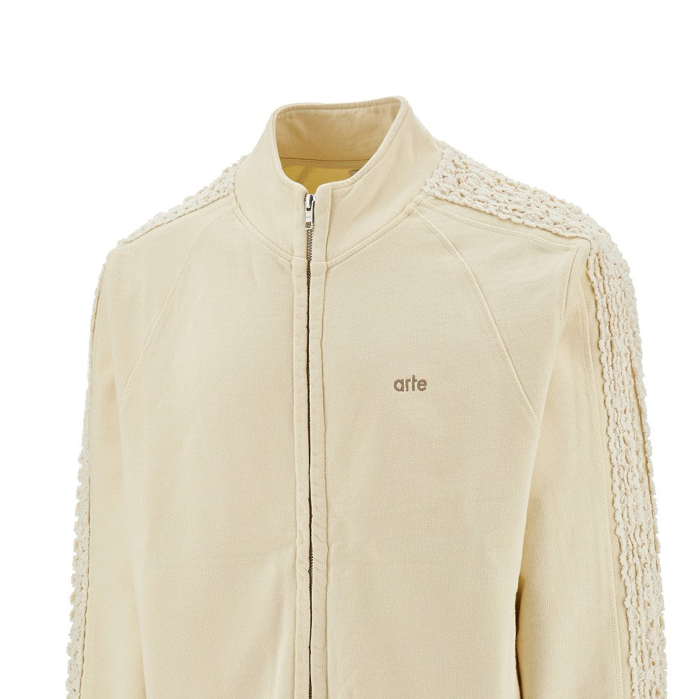 'Flower Tape' full-zip sweatshirt