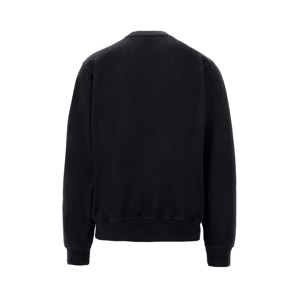 'Heart Flower' embroidery crewneck sweatshirt