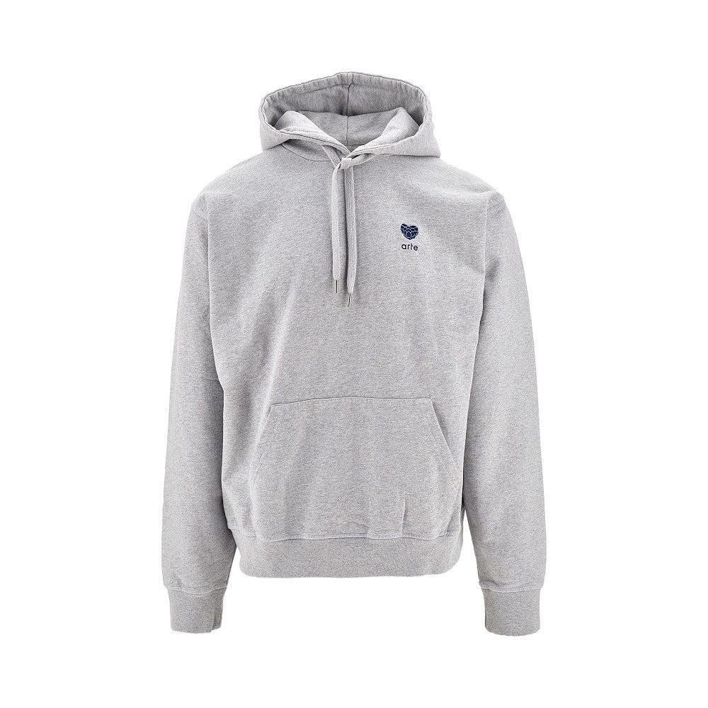 'Heart Flower' embroidery hoodie